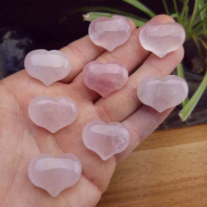 Rose Quartz Puffy Hearts