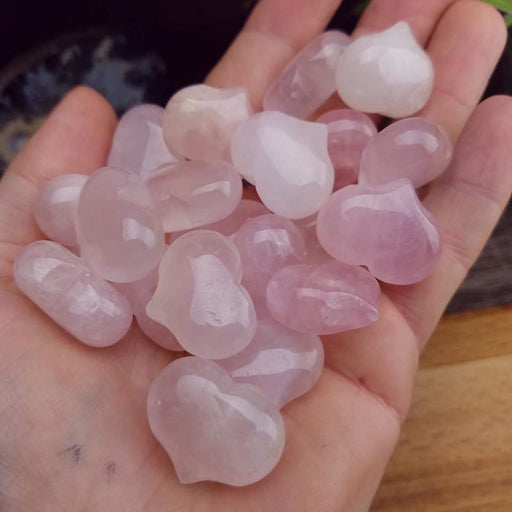 Rose Quartz Puffy Hearts