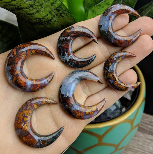 Multi Color Jasper Crescent Moons