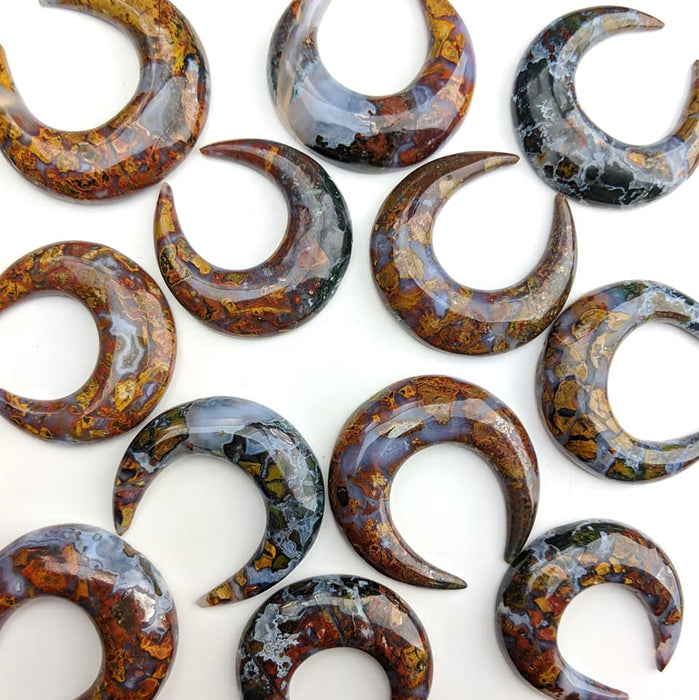 Multi Color Jasper Crescent Moons