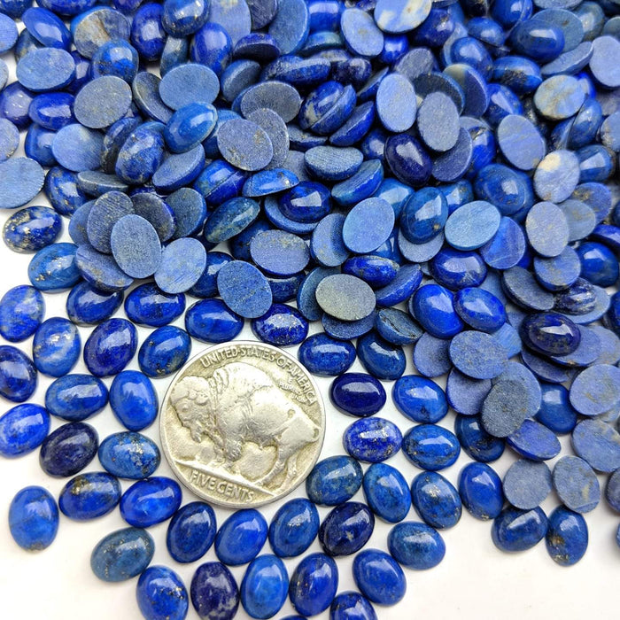 Lapis Lazuli Oval Cabochons, 6x8mm