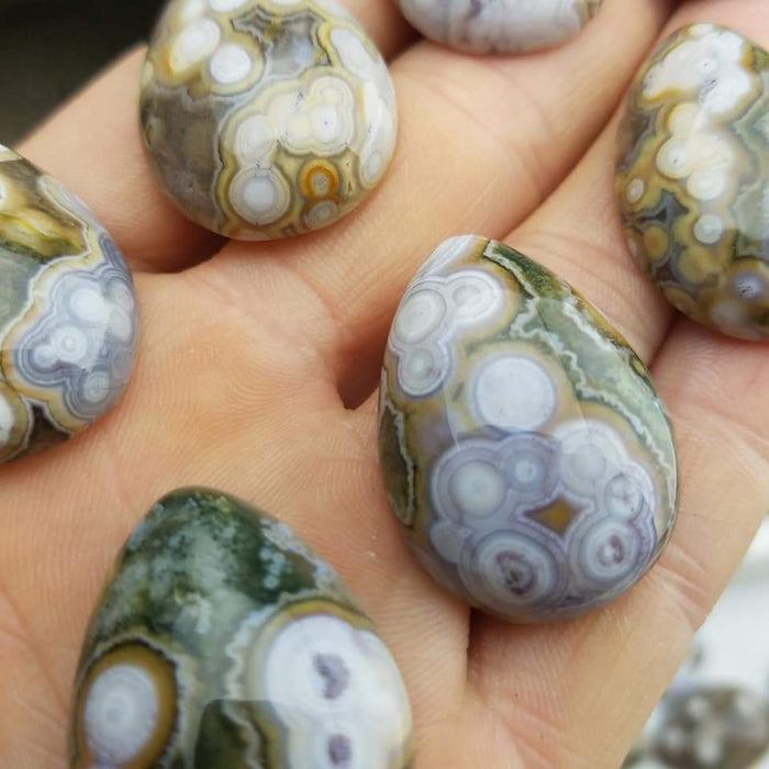 Ocean Jasper Teardrop Cabochons, Top Quality