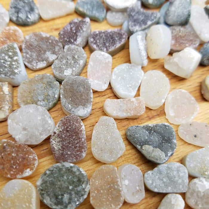 Druzy Quartz Cabochons, Small Brazilian