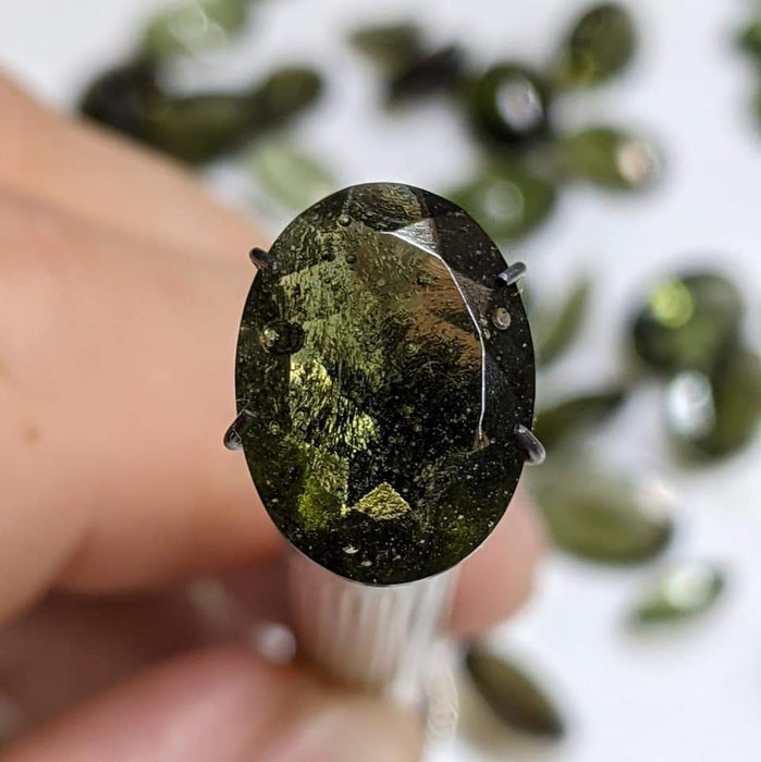 Moldavite Facets