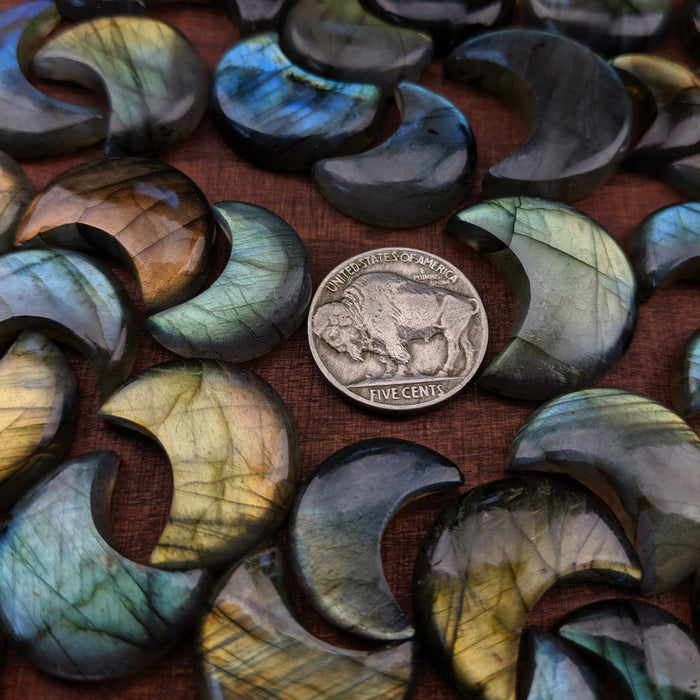 Labradorite Crescent Moons