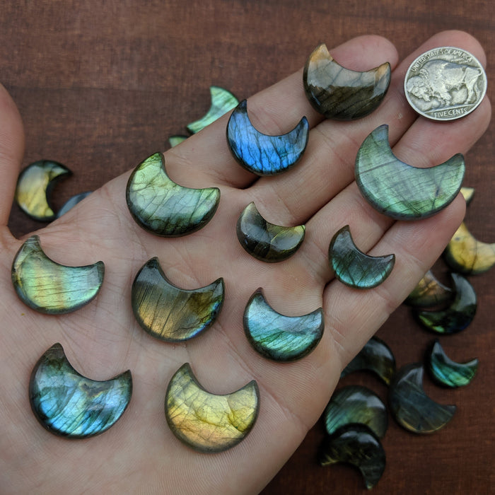 Labradorite Crescent Moons