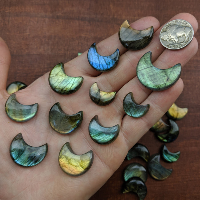 Labradorite Crescent Moons