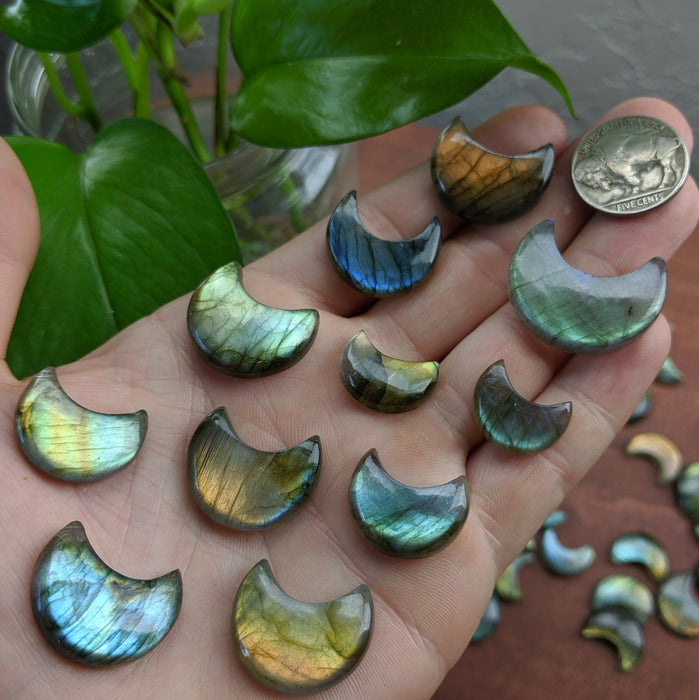 Labradorite Crescent Moons