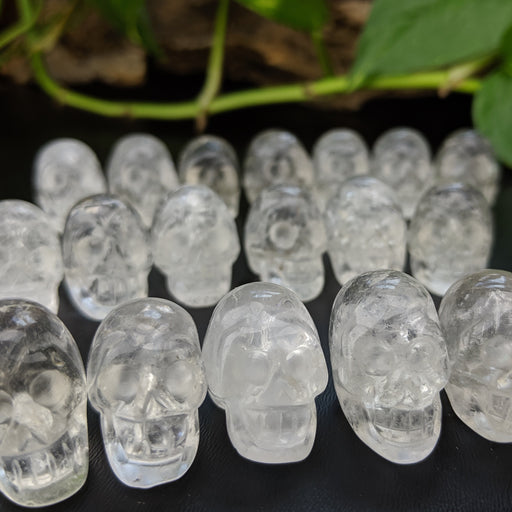 Clear Quartz Carved Skulls