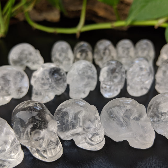 Clear Quartz Carved Skulls