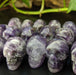 Chevron Amethyst Carved Skulls