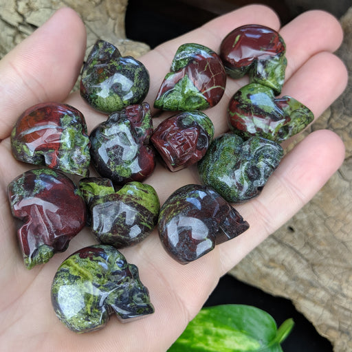 Dragon Blood Jasper Carved Skulls