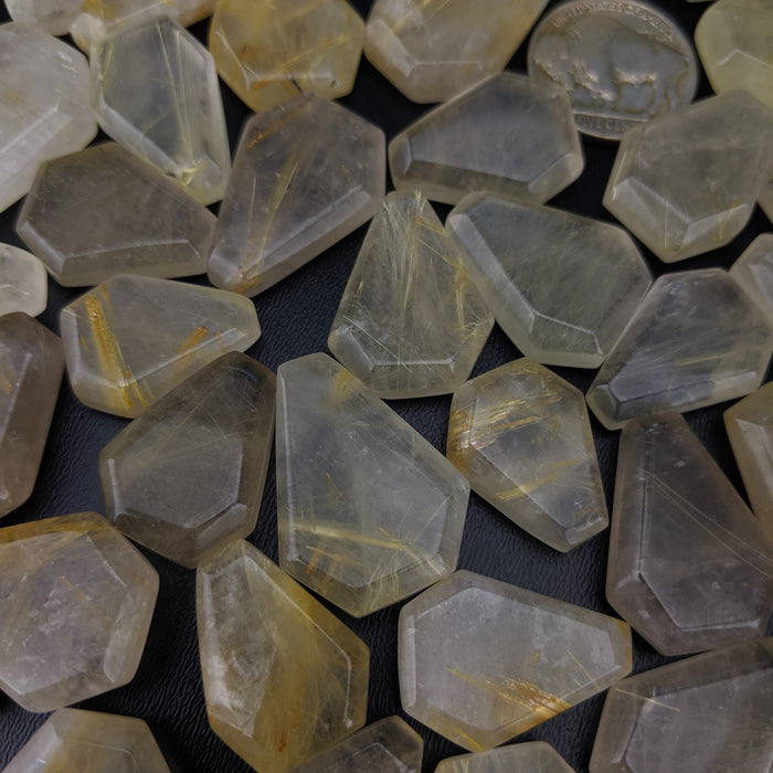 Golden Rutile Quartz Coffins