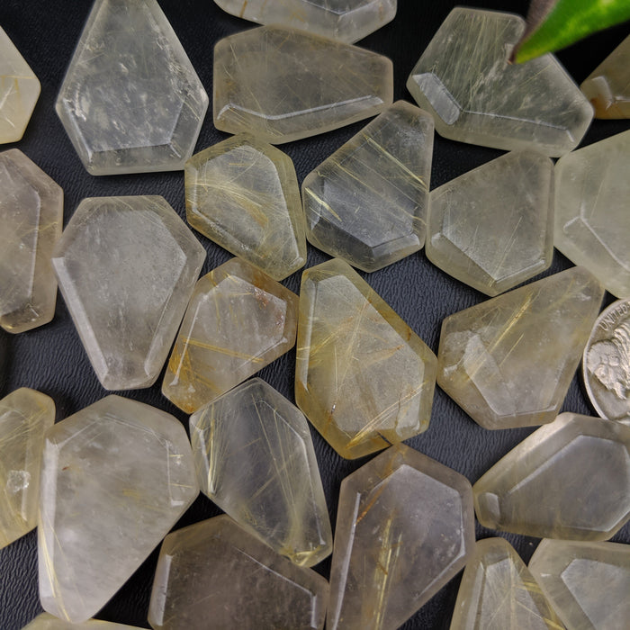 Golden Rutile Quartz Coffins