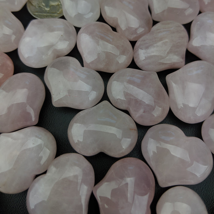 Rose Quartz Puffy Hearts