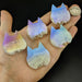 Amethyst and Quartz and Agate Aura Cat Heads, Medium