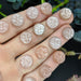 Peach Moonstone Face Carving Cabochons