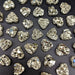 Pyrite Druzy Small Hearts, Peru