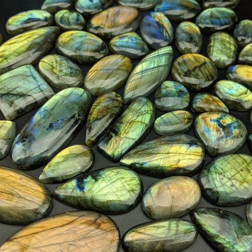 Labradorite Cabochons, Assorted Shapes