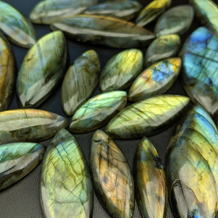 Labradorite Marquis Cabochons