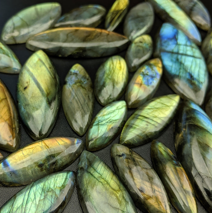 Labradorite Marquis Cabochons