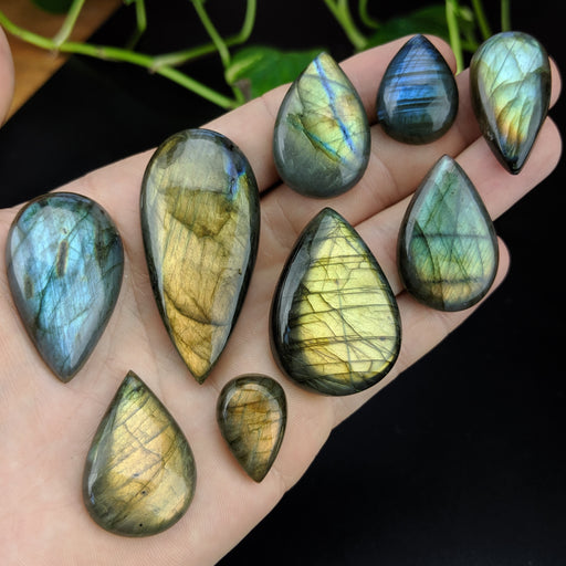 Labradorite Teardrop Cabochons