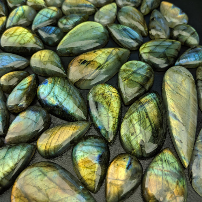 Labradorite Teardrop Cabochons