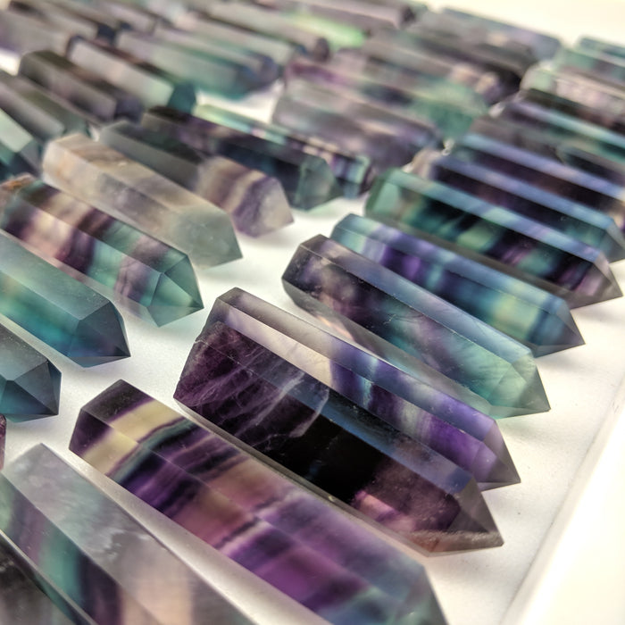 Rainbow Fluorite Polished Points, Small