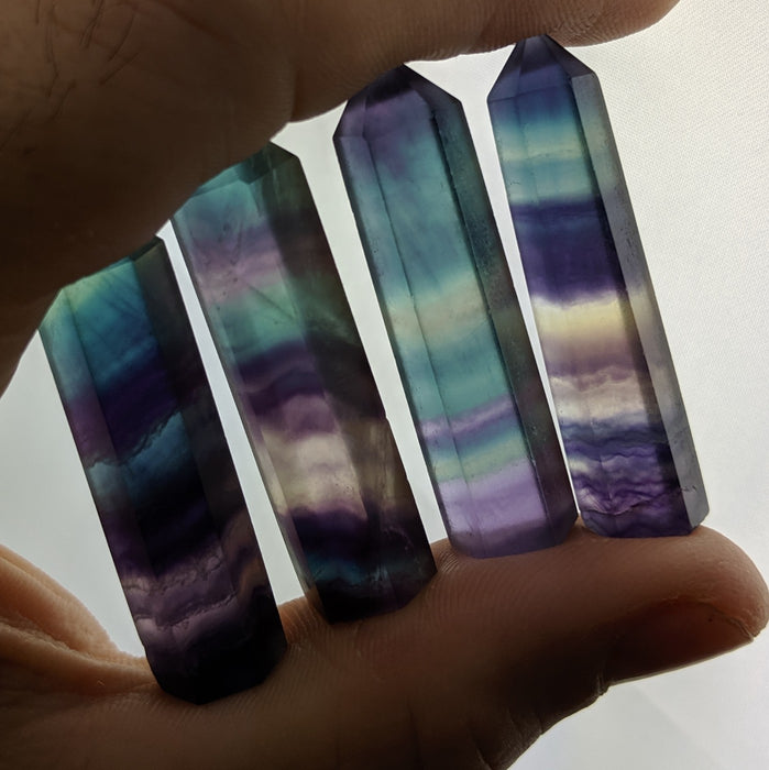 Rainbow Fluorite Polished Points, Small