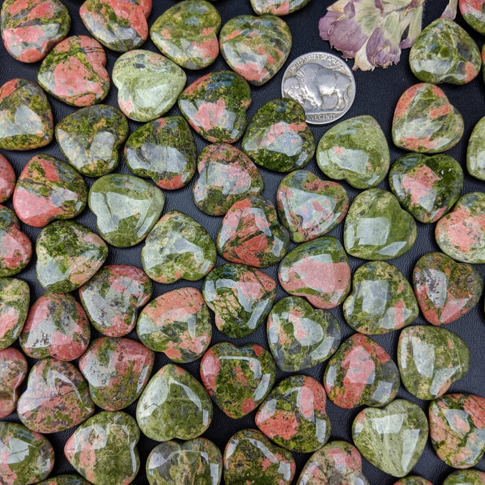 Unakite Hearts, Mini