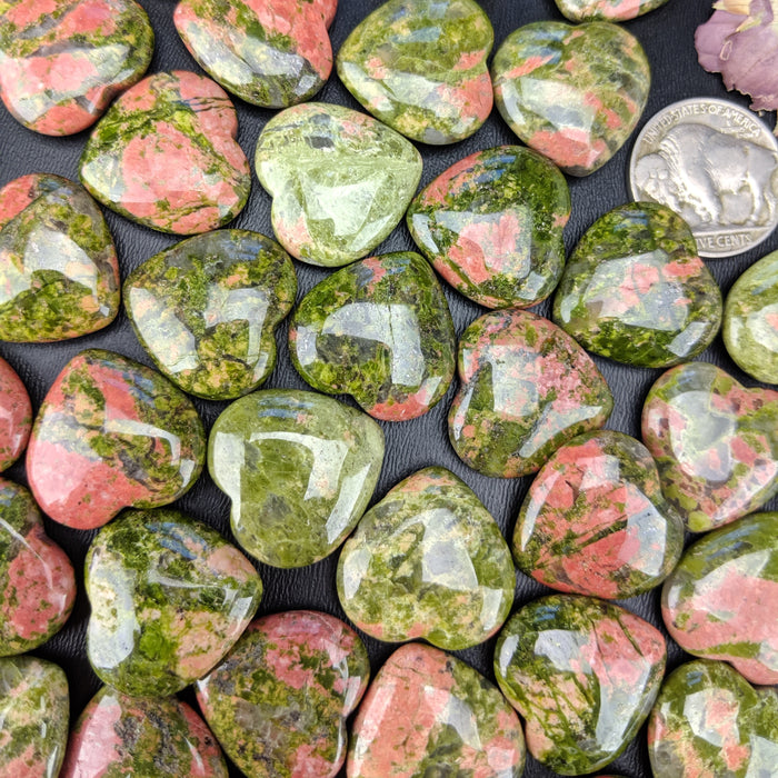 Unakite Hearts, Mini