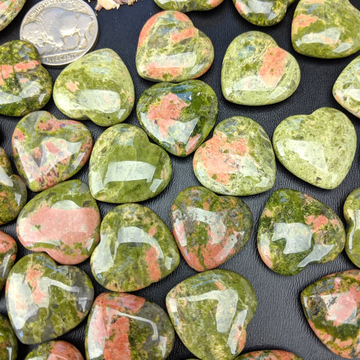 Unakite Hearts, Mini