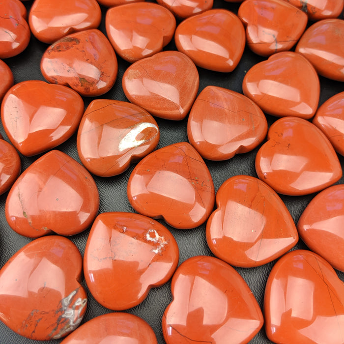 Red Jasper Hearts