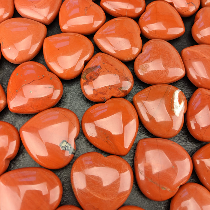 Red Jasper Hearts