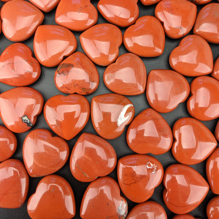 Red Jasper Hearts