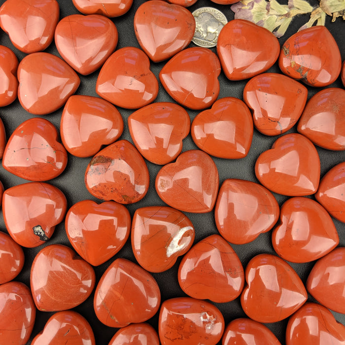 Red Jasper Hearts