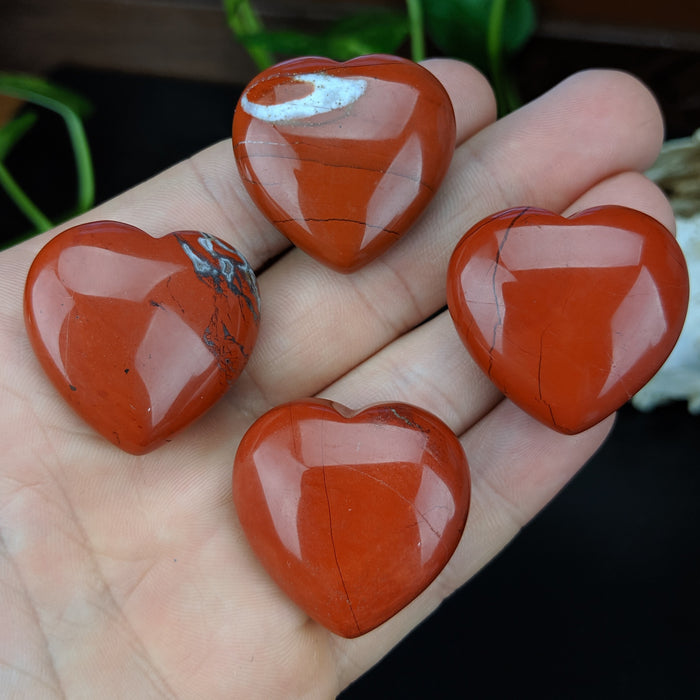 Red Jasper Hearts