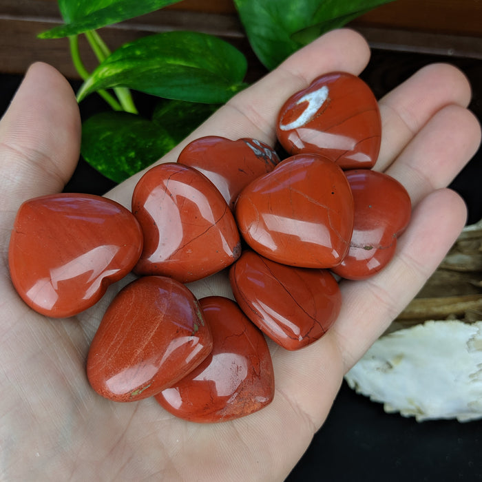 Red Jasper Hearts