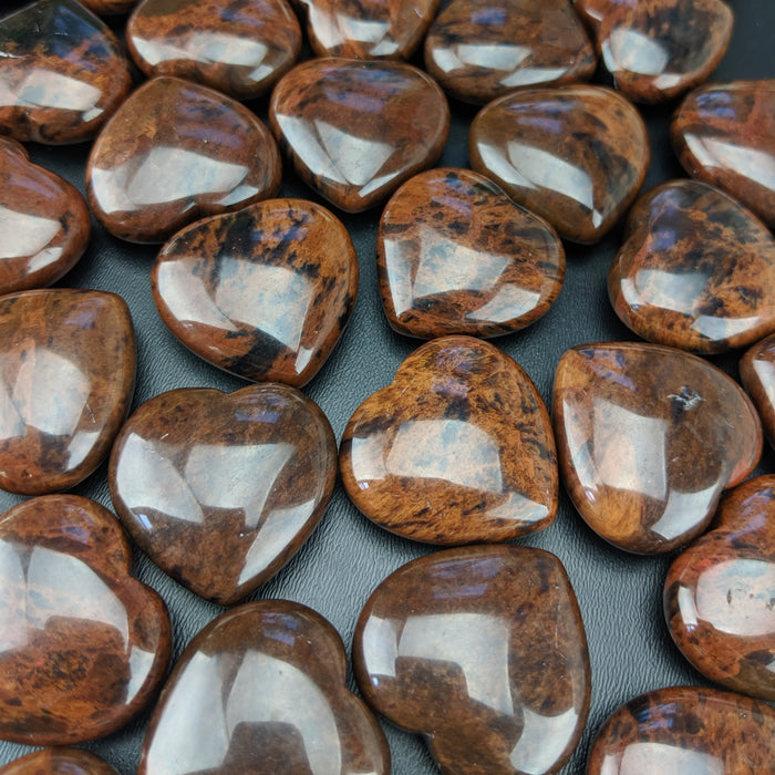 Mahogany Obsidian Hearts