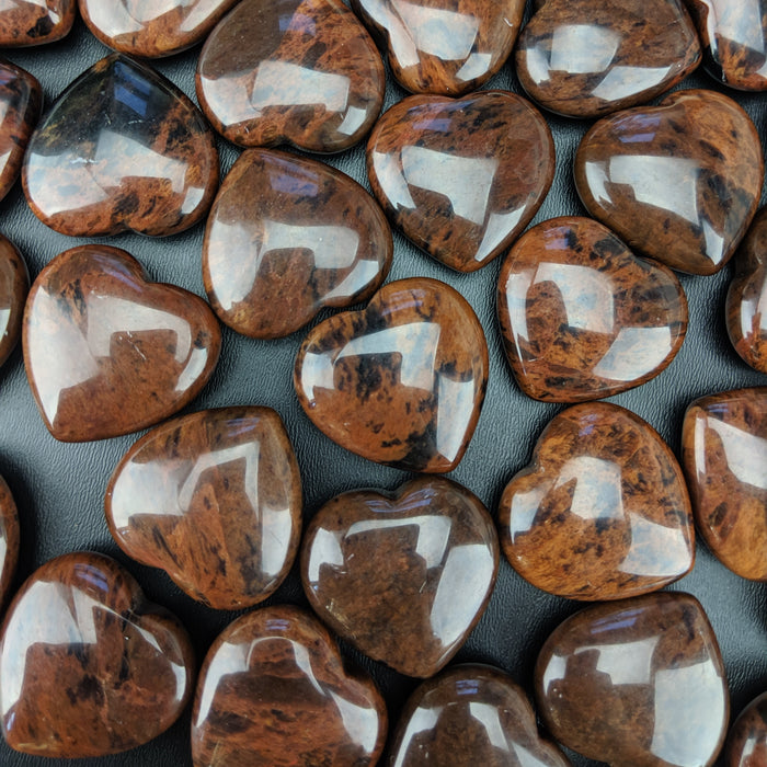 Mahogany Obsidian Hearts