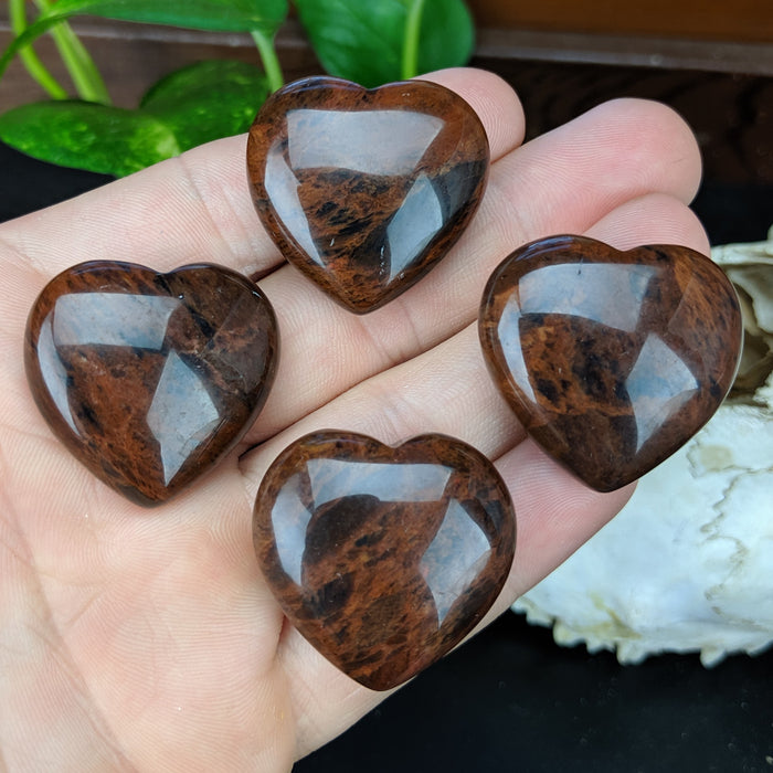 Mahogany Obsidian Hearts