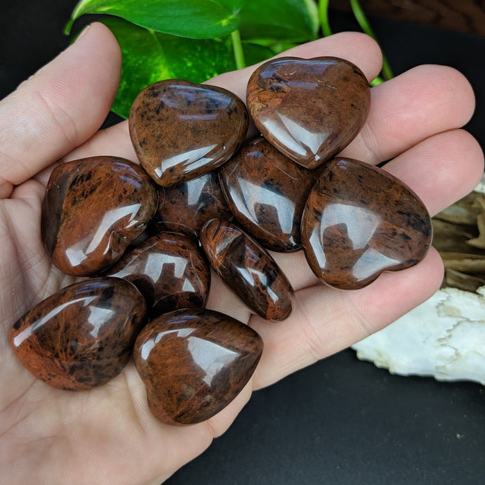 Mahogany Obsidian Hearts