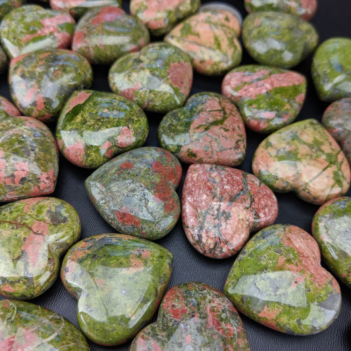 Unakite Hearts