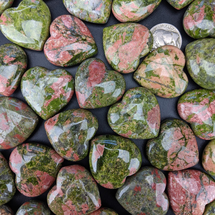 Unakite Hearts