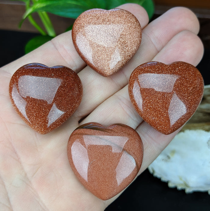 Red Goldstone Hearts