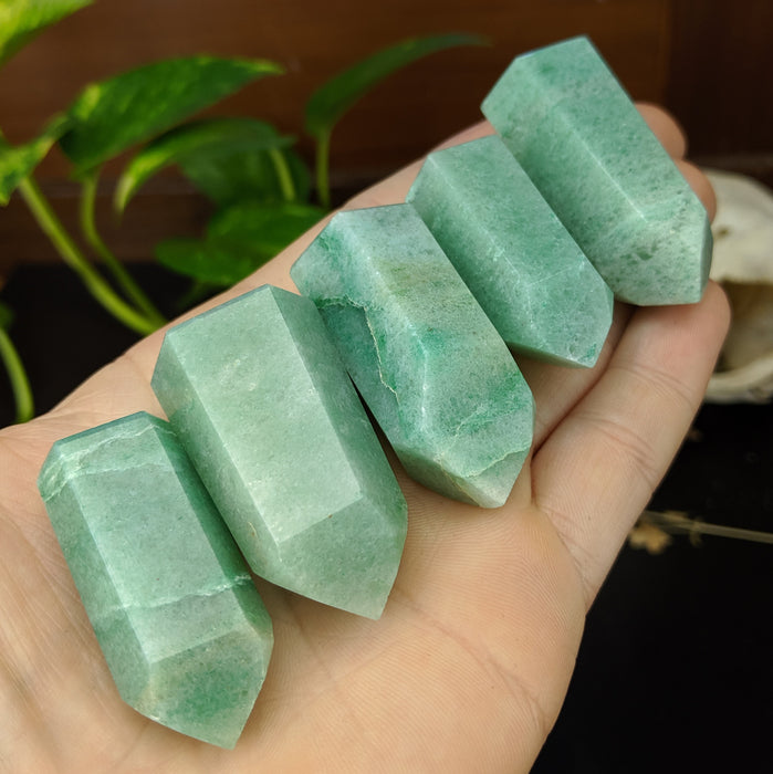 Green Quartz Points, Dyed