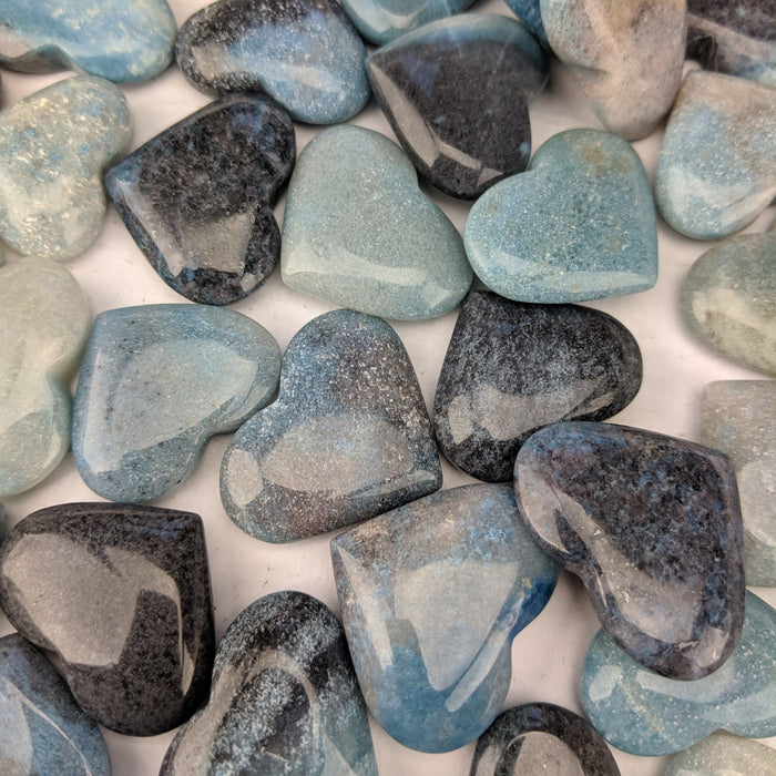 Blue Quartz Hearts, Dyed