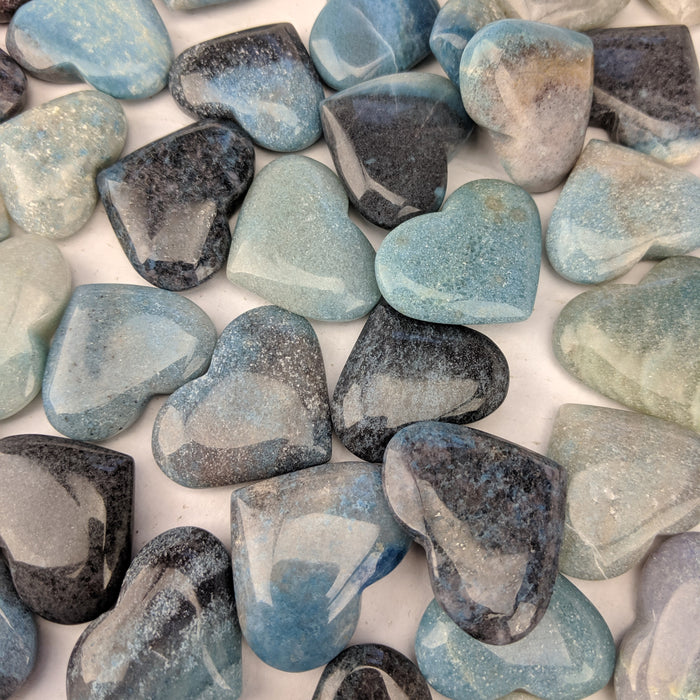 Blue Quartz Hearts, Dyed