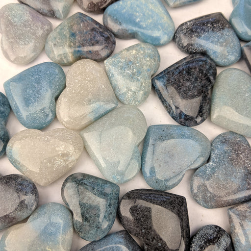 Blue Quartz Hearts, Dyed