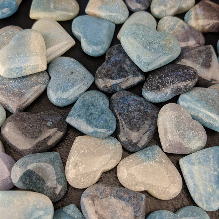 Blue Quartz Hearts, Dyed